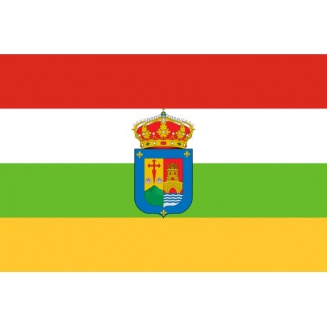 Bandera de La Rioja Con escudo